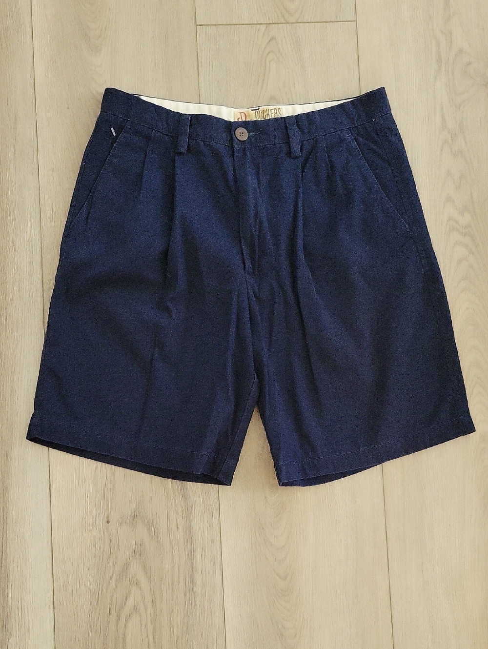 Dockers Navy Flat-Front Pleated Men’s Shorts
